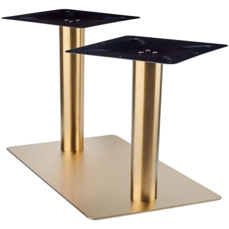 Elegant Zeus Rectangle Twin Ped Gold Base (ZSHTB-933)